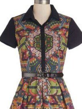 Vintage Modcloth "Shimmer Camp" Dress HTF